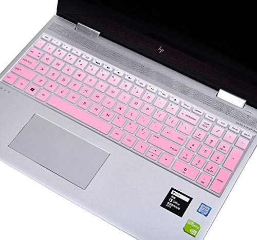 Keyboard Cover for HP Laptop 15-db 15-dw 15-dy 15-da 15-bs/bw 15-ef 15t 15z 15.6" Model 15-db0011dx 15-dy1043dx/dy1051wm 15-dw0037wm/dw1083wm 15-ef1001ds, HP 17-by/bs/ca 17.3 Keyboard Skin, Ombre Pink - color: Ombre Pink