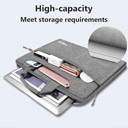 Hseok Laptop Shoulder Bag 15 15.6 16 Inch Briefcase,Compatible MacBook Pro/Neo 16",MacBook Air/Pro 15,XPS 15/16 and most 15.6-16 and Most 15-16 Notebooks,Spill-Resistant Handbag,Dark Gray & Gray - color: Dark Gray & Gray, size: 15-16 inch