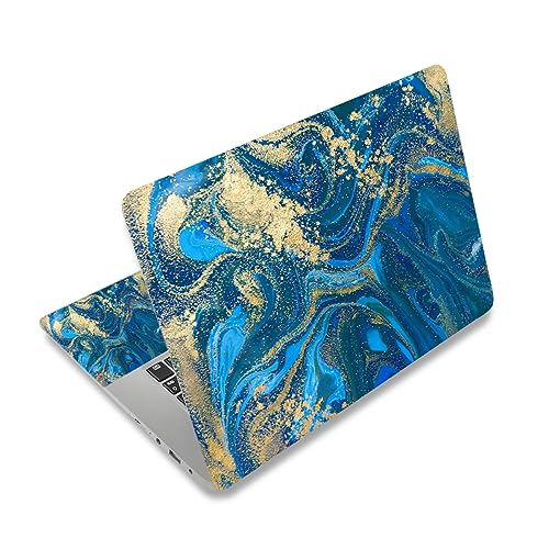12.1 13 13.3 14 15 15.4 15.6 Inches Personalized Laptop Vinyl Skin Sticker Decal Universal Netbook Skin Sticker Reusable Notebook PC Art Decal Protector Cover Case (Blue Marble) - color: Blue Marble
