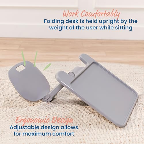 ECR4Kids The Surf Folding Portable Lap Desk, Large, Flexible Seating, Grey - color: Gray