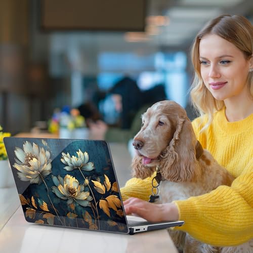 Batianda Case for Microsoft Surface Laptop 13 inch 2025 2026, Blooming Gold | Fits Model 2095, Artistic Patterns Ultra-Slim Lightweight Scratch-Resistant Hard Shell with Professional Protection - color: Blooming gold