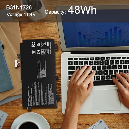 Futurebatt B31N1726 Battery Replacement for Asus FX80 FX86 TUF FX504 FX504G FX504GD FX504GE FX504GM FX505 FX505DT FX505DV FX505DU A15 FA506IU A17 FA706II B31BNEH B31BN91 Serie - size: B31N1726