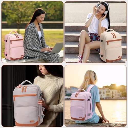 50L Travel Backpack, Flight Approved Carry On Laptop Backpack | Water-resistant, Fits 18 inch laptop, Hiking, Camping, Business, Commute, Men & women - color: Grey, size: X-Large