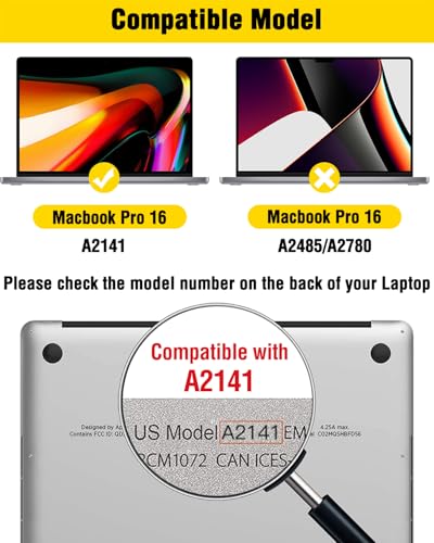 F FORITO Magnetic Privacy Screen Protector Compatible with MacBook Pro 16 inch (2019-2020, A2141), Removable 360° Anti Peeping Anti Blue Light Anti Glare Laptop Privacy Shield - size: for Mac Pro 16.1" (A2141,2019-2020)
