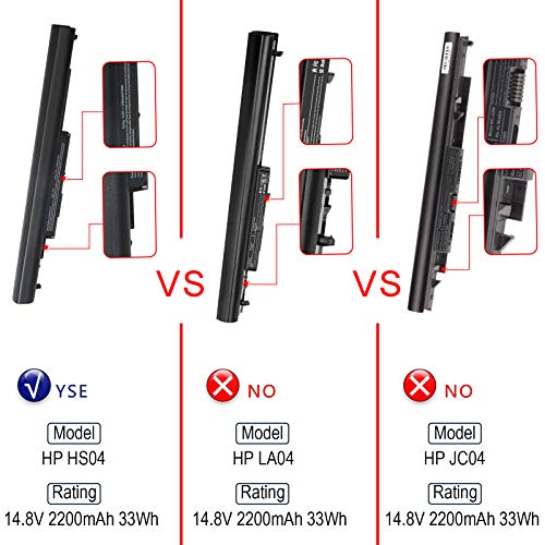 807956-001 Laptop Battery for HP Spare 807957-001 807612-421 807611-421 807611-131 HS04 HS03 HSTNN-LB6U 15-AY039WM 15-AY041WM 15-AY009DX 15-AY052NR TPN-I119 TPN-I120 TPN-I124 240 245 246 250 256 G4/G5 - size: 10.79*0.9*0.82inch