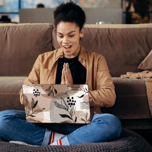 SUPERDANT Laptop Skin Sticker Boho Leaf Laptop Decals Personalized Universal Notebook Computer Wrap Vinyl Skin Stickers Cover Art Decal Removable 12-15.6 Inch Waterproof Scratch-Resistant Gifts - style: Bohe Leaves
