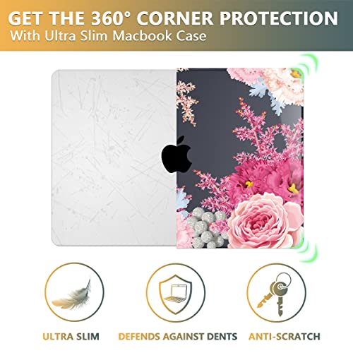CISSOOK Compatible with MacBook Pro 14 inch Case 2026-2021 M5 M4 M3 M2 M1 | A3434 A3427 A3426 A3112 A3185 A3401 A2918 A2992 A2779, 5in1 Kit Hard Shell Case, Scratch Resistant, Gorgeous Flowers - color: 14inch-Gorgeous Flowers