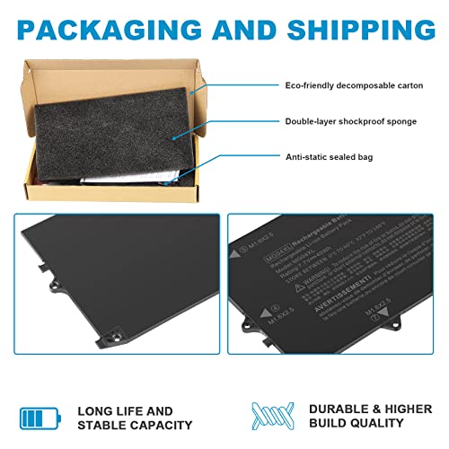 TT03XL 932824-421 933322-855 932824-1C1 932824-2C1 Laptop Battery Replacement for HP EliteBook 755 850 G5, 850 G6, ZBook 15U G5 G6,fits HSN-113C-5 HSN-I13C-5 HSTNN-LB8H HSTNN-DB8K HSTNN-UB7T TT03056XL - size: 10.71*2.87*0.28inch TT03XL