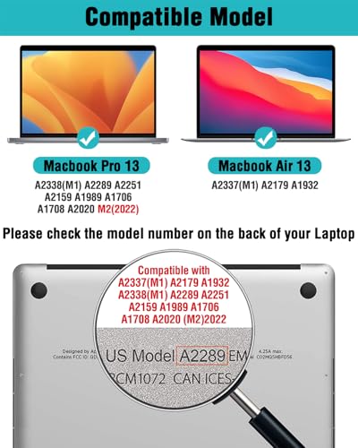 F FORITO Magnetic Anti Blue Light Screen Protector Compatible with MacBook Pro 13 inch (2016-2022, M1 M2), Bubble-Free Install, Removable & Reusable Anti Glare Matte Laptop Screen Shield - size: for MacBook Pro 13"(2016-2022, M1 M2)