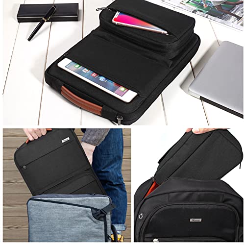 Voova Laptop Sleeve Case 13 14 Inch Compatible with MacBook Air 13 M2/M3/M4, MacBook Pro 13/14,13.5”Surface Laptop 4/5,Chromebook 14,2 in 1 Waterproof Computer Bag with Detachable Accessory Pouch - color: Black, size: 13-14 Inch (13.4 x 9.84 x 1.18 in)