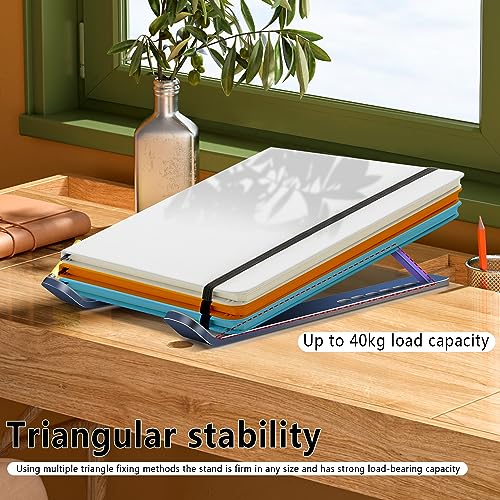 Laptop Stand, Computer Tablet Stand, Adjustable Aluminum Foldable Portable Laptop Holder Riser, Compatible with MacBook Air Pro, Lenovo, HP, Dell, More 10-15.6” Laptops and Tablets (Blue) - color: D102 Blue
