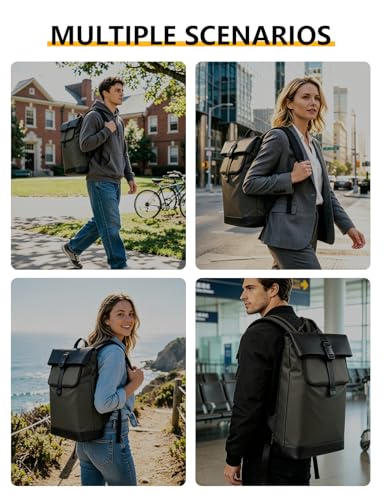 Lightweight Laptop Backpack 17Inch for Women & Men Professional Business Computer Bag with Back Cushioning Carry on Waterproof Travel Computer Backpack Resistant Travel Work Citywalk Gray - color: Gray