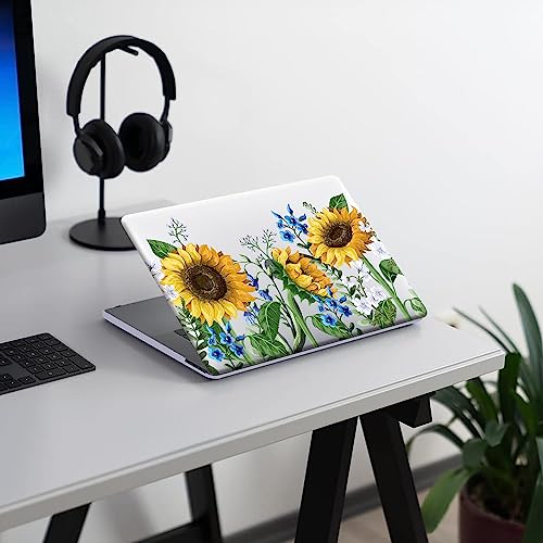 Compatible with MacBook Air 13 inch Case 2022 2021 2020 2019 2018 Release M1 A2337 A2179 A1932 Retina Display Touch ID, Plastic Hard Shell Case & Keyboard Cover, Sunflower - color: 01 Sunflower