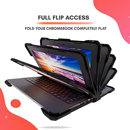 UZBL Case for HP Chromebook x360 11 G4 Education Edition, Clear Rugged Protective Hard Shell Case Cover, Classroom and Student-Proof Protection