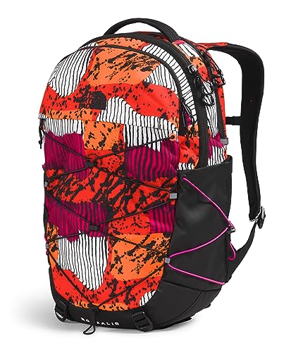 The North Face Women's Borealis Commuter Laptop Backpack, Fiery Red Abstract Yosemite Print/TNF Black/Mr. Pink, One Size - color: Fiery Red Abstract Yosemite Print/Tnf Black/Mr. Pink