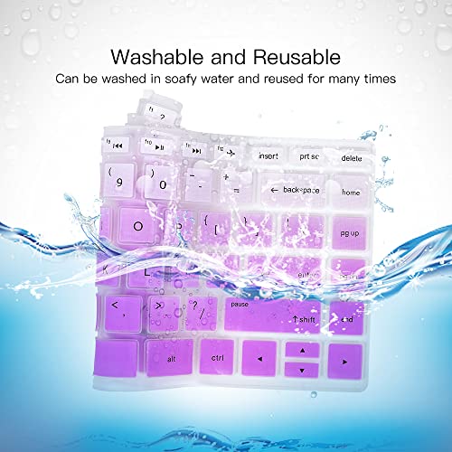 Keyboard Cover for HP Laptop 14/HP Pavilion 14-dq 14-fq 14-dk 14m-dh 14-cd/ce/cf 14-cf0006dx/cf0012dx 14-dq0052dx 14-dq5043cl 14-dq2078wm 14-dq0055dx 14-dq0002dx dq0057nr 14-fq0040nr/fq0050nr, Purple - color: Ombre Purple