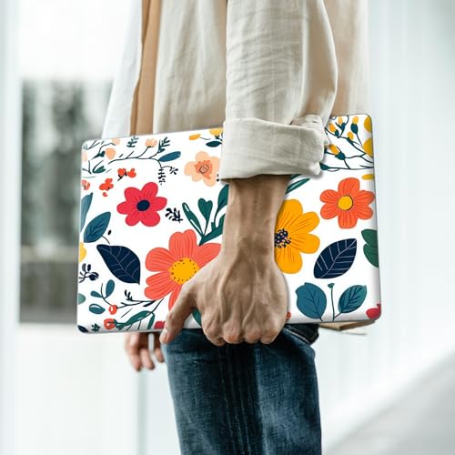 Reusable Universal Laptop Skin Sticker, Cut to Fit for 11.6–15.6 Inch Laptops, Waterproof Protective Film, No-Residue - Floral Garden - color: Floral Garden