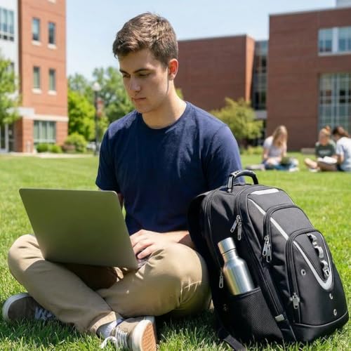 Extra Large Laptop Backpack, 17 inch Computer Backpack for Men Travel Work | TSA Flight Approved Travel Backpack for Men, RFID Business Computer Bag, Heavy Duty Water Resistant College Bookbag for Work