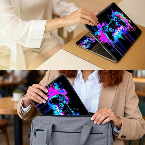 Universal Laptop Skin for 13-16 Inch Laptops,Vinyl Protective Sticker Decal,Easy DIY Trim-to-Fit for HP/Dell/MacBook,Bubble-Free & Removable,Game Controller - color: Game Controller
