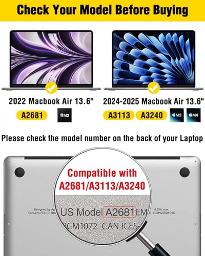 F FORITO Magnetic Privacy Screen Protector Compatible with MacBook Air 13.6/13 inch (2022-2026, M2, M3, M4, M5), 360° Anti Peeping Removable Anti Blue Light Anti Glare Laptop Privacy Screen Shield - size: for MacBook Air 13.6" (2022-2025, M2,M3,M4)