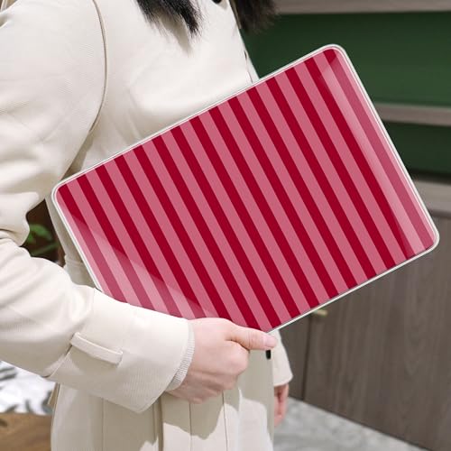 MEEgoodo Printed Case for New MacBook Neo 13 Case inch 2026 Release Model A3404, Laptop Hard Shell with Keyboard Cover & Screen Protector & USB-C Adapter, Red&Pink Stripe - color: Red&Pink Stripe