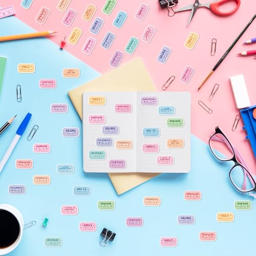 Book Ticket Sticker Roll - 2 Rolls Waterproof Vinyl Ticket Design Self Adhesive Library Decals for Laptop Water Bottle Journal Scrapbook Reading Log Reward Chart Classroom Bulletin Board Gift - style: Book Ticket