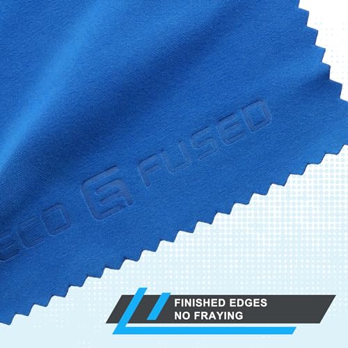 Eco-Fused Microfiber Cleaning Cloth - 7x6'' Microfiber Cloth - Pack of 6 Blue Lens Cleaning Wipes - Cleaning Cloth for Glasses, Eyeglasses, Camera Lens & Phones - color: blue
