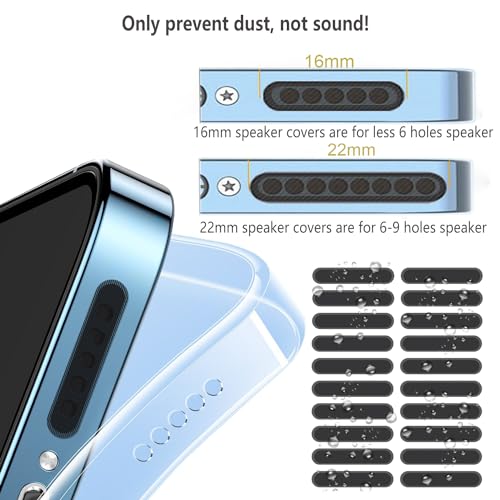 USB-C Plugs (12 PCS), Anti Lost Silicone USB Type C Port Plug Protector, USB C Dust Cover Caps Compatible with iPhone 15/16 / 17 Pro Max Plus, with Speaker Mesh Cover/Clean Tools