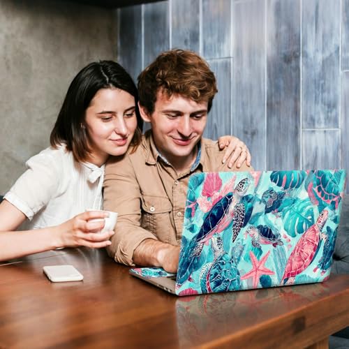 Universal Laptop Skin Sticker Decal, Compatible with MacBook HP Dell Lenovo 12"-15.6", Reusable Vinyl Notebook Cover 3PCS Set, High-Recognition Film-Tropical Sea Turtle - color: Tropical Sea Turtle