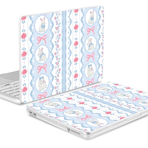 Tuiklol for 2026 MacBook Neo 13 Inch A18 Pro Chip Case, (Model A3404) Anti-Scratch Anti-Drop Slim Hard PC Shell Case with Shockproof Protective MacBook Neo Laptop Cover, Bunny Bow - color: Bunny Bow