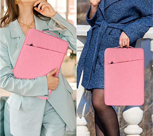 Laptop Case 13.3 inch, 13 inch Laptop Sleeve Compatible with HP Acer ASUS, Dell Latitude, Waterproof Carrying Case with Pockets&Handle, Pink - color: Pink, size: 13.3-13.6 Inch
