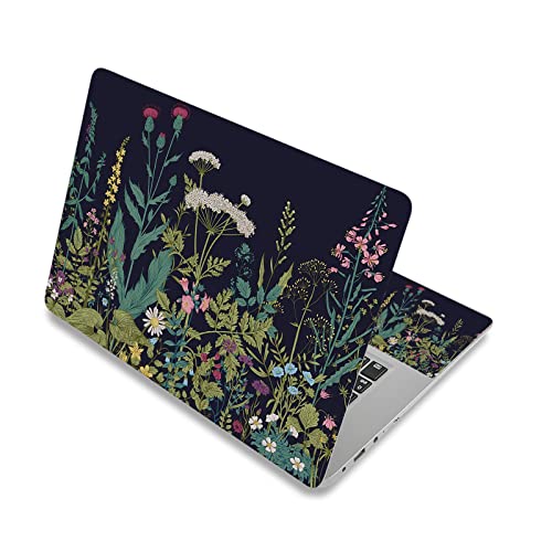 Laptop Skin Sticker Decal,12" 13" 13.3" 14" 15" 15.4" 15.6 inch Laptop Skin Sticker Cover Art Decal Protector Notebook PC 15.6" Universal Vinyl Cover (Elegant Flower) - color: Elegant Flower