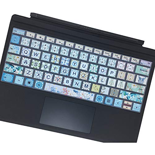 Silicon Keyboard Cover Skin for Microsoft Surface Pro 7/6/5, 2019,2018,2017 Keyboard,US Layout,Garland - color: Garland