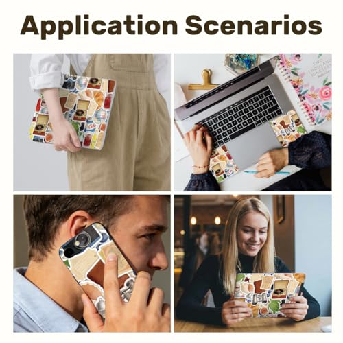 3Pcs Laptop Skin Sticker Decal Vintage PVC Laptop Sticker Fits for 12-16 Inch Notebook Waterproof Scratch Proof Universal Notebook PC Personalized Protector Gift - style: Retro collage