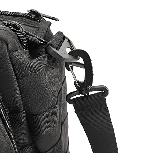 Jaegvida Tactical Briefcases for Men Laptop Bag 14/15.6 Inch Messenger Bag Tablet Shoulder Carrying Case for 14'' and 15.6" - color: Classical Black