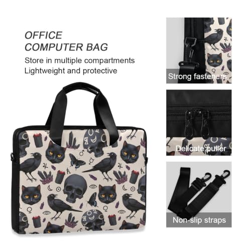 MNSRUU Laptop Bag for 15.6 inch Black Gothic Bats - color: Cat Th0043
