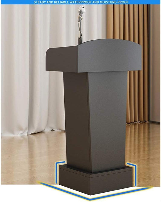 Multi Function Pulpit foLectern Podium Stand, Podium Stand Simple Lecterns Wood Podiums Conference Table Podium Stand with Spacious Drawer and Open Storage Portable Stand