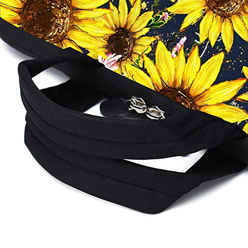Laptop Sleeves 14 15 15.4 15.6 Chromebook Case Notebook Sleeve PC Messenger Bag Tablet Case Neoprene Handle Sleeve for Men Women, Two Pockets (Sunflowers) - color: Sunflowers
