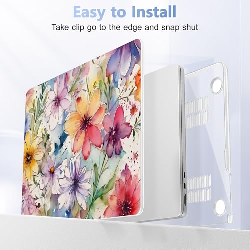 May Chen for MacBook Air 15 inch Case M5 M4 M3 M2 2026 2024-2023, Model A3448 A3241 A3114 A2941, Closes Seamlessly Hard Shell Laptop Cover with Keyboard Cover, Abstract Florals - color: Abstract Florals