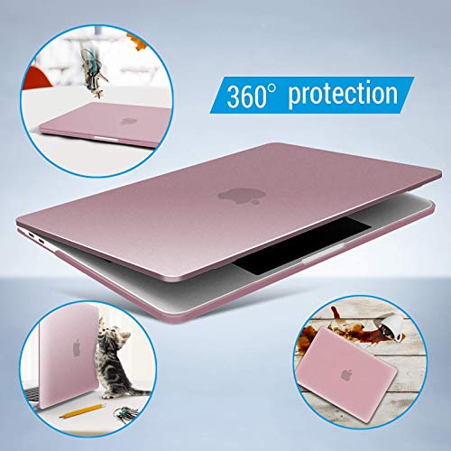 IBENZER Compatible with MacBook Pro 13 Inch Case M2 M1 2026 2025 2024 2023 2022 A2338 A2289 A2251 A2159 A1989 A1706 A1708, Hard Shell Case & Keyboard Cover for Mac Pro 13, Rose Gold, T13MPK+1C - color: Rose Gold