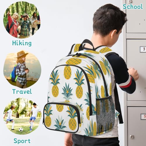 Tropical Pineapple Laptop Backpack for Women Men, 18.3 Inch Travel Work Backpacks, Hawaiian Pineapple Waterproof Computer Casual Daypack Nurse Teacher Bags - color: Multicolor 4