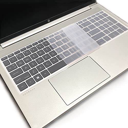 Keyboard Cover for 15.6" HP ProBook 450 G8 G9 G10/ 455 G8 G9 G10/ 650 G8/HP Zbook Power G8 G9, New HP ProBook 15.6'' Keyboard Skin(NOT fit HP ProBook 450/455/650 G6 G7)-Clear - color: Clear