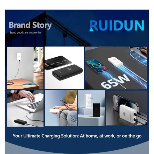 65W GaN USB C Charger,Dual-Port Fast Wall Charger,PD 3.0 & QC 4.0,Foldable Plug for MacBook Pro/Air, iPhone 15, iPad Pro, Galaxy S24, Steam Deck & More,White - color: White-2C