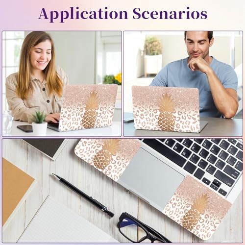 Laptop Skin Sticker Laptop Cover for 12" 13" 13.3" 14" Laptop Stickers,Reusable Skin Sticker Cover Personalized Art Waterproof & Scratch-Resistant Protector Case,Rose Gold Marble Pineapple - color: Rose Gold Marble Pineapple