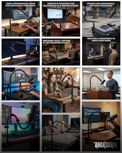 Table Microphone Clamp KB47 - Heavy-Duty Desk Mic Metal Clamp Mount with 5/8-27 Male and 3/8-16 Female Thread, 1PCS - color: C-CLAMP MOUNT (1PCS)