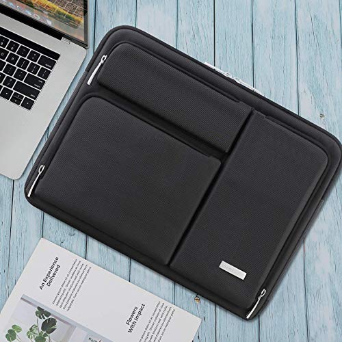 Lacdo 360° Protective Laptop Sleeve Case for 14 inch New MacBook Pro M5 Pro/Max A3426 A3427 (2026), M5/M4/M3/M2/M1 A3434 A3112 A3401 A3185 A2918 A2992, 13.8 inch Surface Laptop 7th Computer Bag, Black - color: Black, size: New MacBook Pro 14 Inch