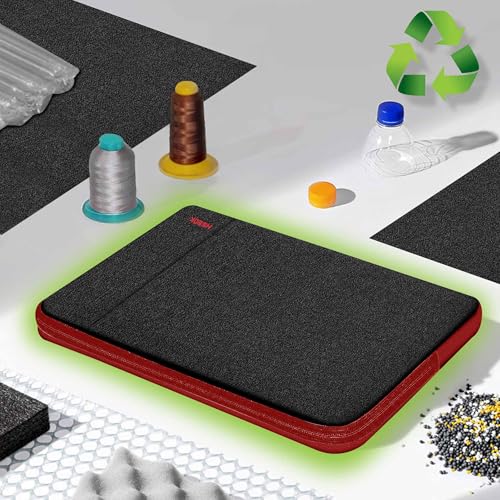 Hseok Laptop Case 13.3 14 inch Sleeve with Additional Case Compatible with MacBook Pro/Neo 14 inch M5/M4/M3/M2/M1 All Model of 13.3 Inch Mac Air/Pro, XPS 13 14 and More 13.3"-14" Notebooks,Bk-red - color: Black-red