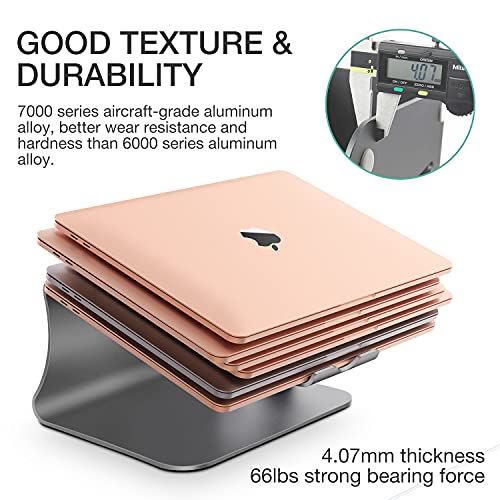 Laptop Stand Aluminum Cooling Computer Stand Holder for Apple MacBook Air Pro 11-16" Laptops (Gray) - color: Gray