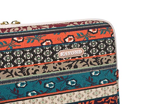 Kayond Canvas Water-Resistant 15.6 Inch Laptop Sleeve case for 15 inch 15.4 inch 15.6 inch Notebook Computer (15-15.6 inch, Red Bohemia) - color: Red Bohemia, size: 15-15.6 inch