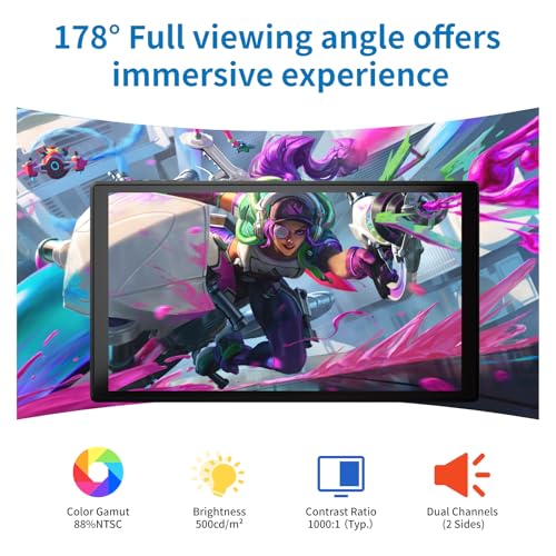 7 inch Portable Touchscreen, Mini 1080P 60Hz USB C HDMI Monitor | Ultra Thin Lightweight IPS LCD Display Second Screen for Gaming, Working, PS5, Xbox, Laptop, PC